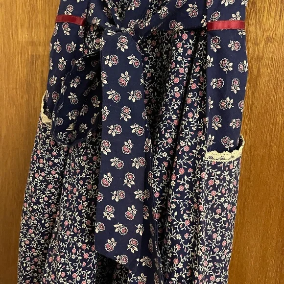 Gunne Sax by Jessica Mcclintock Calico Blue Dress Small Prairie - Picture 10 of 10